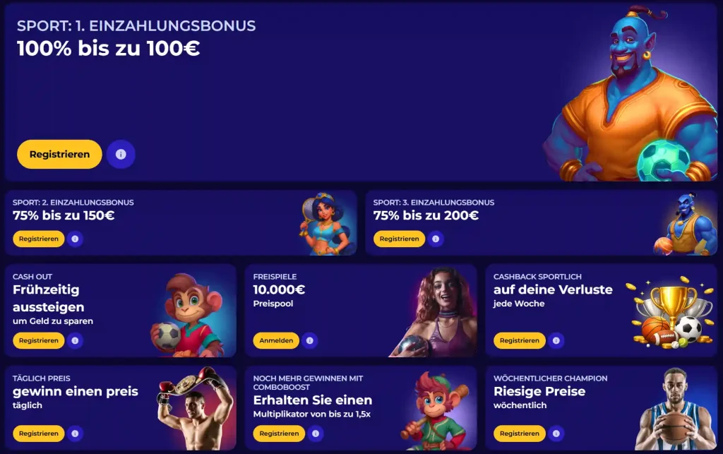 MoroSpin Casino Sportwetten Bonus Angebote mit Einzahlungsbonus und Cashback Aktionen